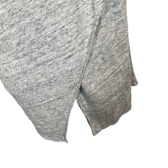 Chaser Gray Sleeveless Dropped Back Faux Wrap Style V-Neck Tank Top Women SZ M - Picture 7 of 10